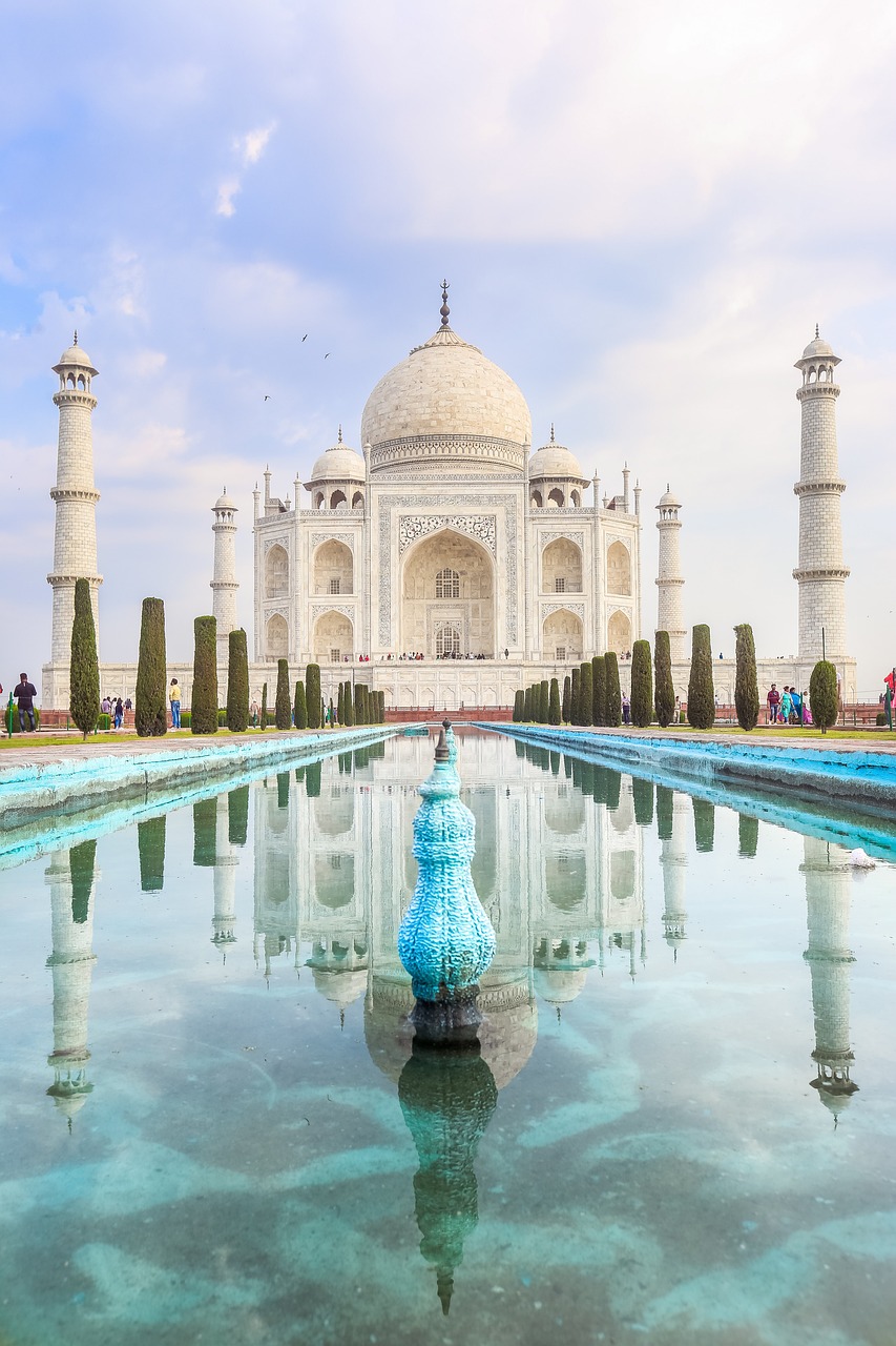 taj mahal, building, architecture