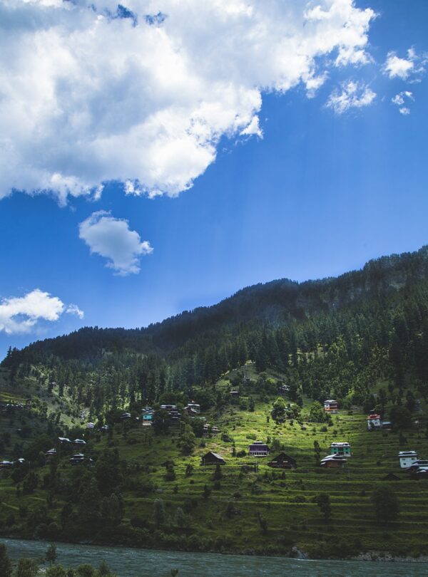 mountain, river, kashmir