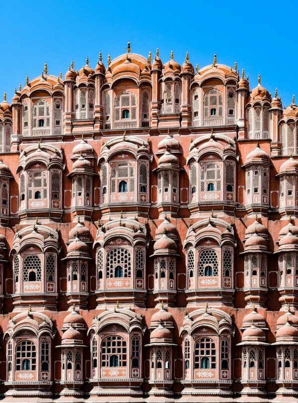 Explore the intricate architecture of Hawa Mahal, a stunning landmark in Jaipur, India.